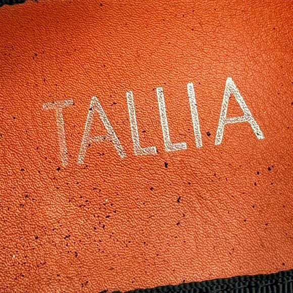 TALLIA Loafer Men's 9 Danilo Cap Toe Lace-Up Black Silver Metallic Dress Shoe - Picture 9 of 9